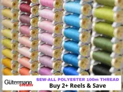 Gutermann Sew-All Polyester Sewing Thread - 100m Reel (Shades #000 - #299)