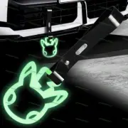 Anime Cute Pikachu JDM GITD Ring Tsurikawa Train Bus Car Handle Strap -Black PVC