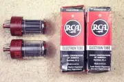 Two, NEW in box, RCA 5692, red base, hi reliability, matching pair #2, 6SN7GT