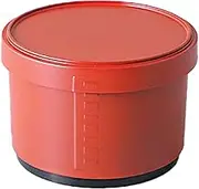 Fukui Craft Hitsu, Heat Resistant, Made in Japan, Dishwasher Safe, DX Wappa Rice Bowl, Red Matte (Inner Black) Large