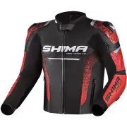 STR 2.0 Black Red Leather Motorcycle Jacket
