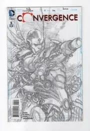 Convergence (DC Comics 2015) #5 Ivan Reis Cyborg Sketch B&W 1:100 Variant (NM)