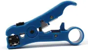 Universal Cable Stripper Cutter Wire Stripper Cutter Stripping Tool for RG59 RG6 RG7 RG11 Coax Cables Blue