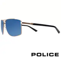 在飛比找momo購物網優惠-【POLICE】義大利經典金屬質感百搭款太陽眼鏡(金/藍 P
