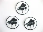12 PRE CUT EDIBLE RICE WAFER PAPER CARD PIANO CUPCAKE CAKE PARTY TOPPERS