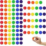 GGUFAY 100 Pieces Poker Chips, Plastic Poker Chips, Game Chips, Bingo Chips, Children's Counting Chips for Learning Mathematical Calculations and Bingo Games