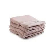 4pc Onkaparinga Flinders Bathroom Face Washers 30x30cm Cotton 600GSM Pink Blush