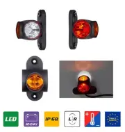 2pcs 12-24V LED Red White Amber Rear Side Corner Marker Lights Truck Trailer Bus