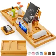 Premium Bathtub Tray Caddy - Expandable Bath Tray - Unique House Warming Gifts,