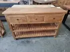 Hardwood Hamptons Hallway Table Console Sideboard 130cm
