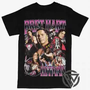 Bret Hart Tee Shirt Hitman WWF WCW Wrestling (V2) T-shirt