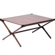 MOBI GARDEN ShanZe Aluminum Egg Roll Table, brown