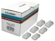 KAUDEN - RJ45 HQ Pass Through Plugs, Cat5e, 8P8PC, Pack of 100