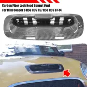 Carbon Fiber Style Hood Bonnet Vent Cover For Mini Cooper S R56 R55 2007-2014