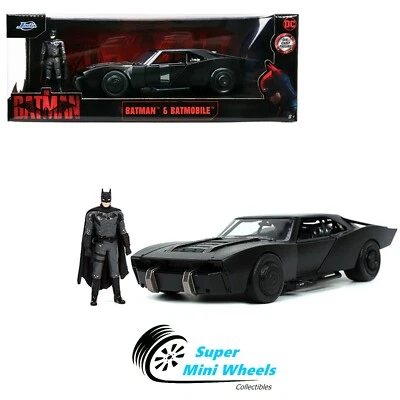 Jada 1:24 - 2022 The Batman Batmobile & Batman Figure Diecast Model Car #32731