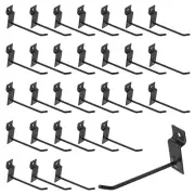 100pcs Slat Wall Hooks, 4 Inch/100mm for Commercial Retail Exhibition (Black)