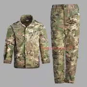 Kids Boys Girls Army Military Combat Uniform Tactical Jacket Shirts Pants Sets