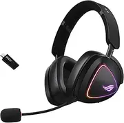 ASUS ROG Delta II Wireless Gaming Headset (50mm Titanium Drivers, ROG SpeedNova, 10mm Super-Wideband Mic, 153-HR Battery, DualFlow Audio, BT, 2.4GHz, 3.5mm, for PC, Switch, PS4, PS5, Xbox)