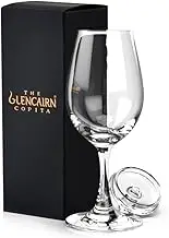 Glencairn Official Whisky Sherry Nosing Copita Crystal Glass with Tasting Cap 4 floz | Traditional Scottish Whiskey Tasting Glass