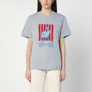 [Bottega Veneta] Crushed cotton printed jersey t-thirt XS Grey