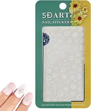 Christmas Nail Decals,Christmas Nails | Embossed Decals Holiday Nail Art Christmas Pattern for Ceramics, Greeting Card and The Sign Jmedic
