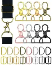 120PCS Swivel Clasp Hooks KitIncludes 8 Colors Metal Swivel Snap HooksSlide B...