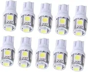 TINEASUR 10PCS LED Car Bulbs Side Light Error White Lamps for Fit Cars Motorbikes Easy Installation Versatile Use as Map License Plate Trunk Backup Lights