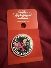 Super Nintendo World Mario Kart Princess Peaches Pin Unused. New