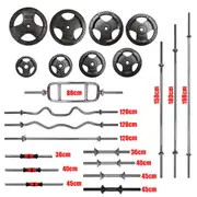Weight Plates - Barbell Dumbell Bar - Tricep Bar - Curl Bar Weight Bar