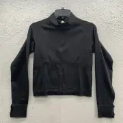 Victoria’s Secret Pink Active NWT 1/4 Zip Pullover Crop Top Black Women's M/L