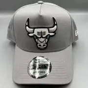 Chicago Bulls Hat Men Gray 9Forty New Era NBA Snap Back Cap New