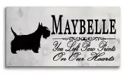 Scottie Memorial Stone Personalized Scottish Terrier Dog Garden Plaque Grave Mar