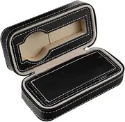 MTSDM Watch Travel Case, Watch Box for Men, 2 Slot Watch Box PU Leather Lockable Watch Storage Boxes for Travel, Portable Hard Mens Watch Storage Holder Organizer With Soft Shockproof Pillow