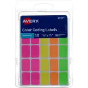 4 Pack Avery Removable Removable Color Coding Labels, 525 Ct