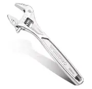 WORKPRO Adjustable Wrench, 8-inch Heavy Duty Spanner With Inch/Metric Scale,...
