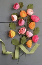 Crepe Paper Flower Kit Ranunculus