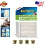 3-Month Lifespan MERV 8 Air Filters - 13.5X21.5X1 for Dust, Pollen & Pet Dander