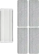 5Pcs Microfiber Mop Replacement Cleaning Pads - 13x4.7in Washable Power Mop Pads for Wet/Dry Mopping, Sanitizing & Floor Cleaning, Wet Pads Refill.