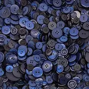 ​100g Button Mix - Assorted Buttons per Pack, 9mm - 30mm, Ideal for Sewing, Crafting, DIY Projects, and Clothing Repairs, 2 Holes and 4 Holes - Navy Mix