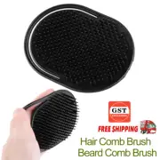 3x Men Beard Mustache Palm Scalp Massage Black Hair Shampoo Hair Comb Brush Tool