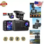 G-Sensor 2.5K Dual Dash Camera with 24-Hour Parking Monitoring & Loop Record
