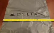 Delta Airlines Soft Handle Loop Plastic bag with logo expandable Brand new