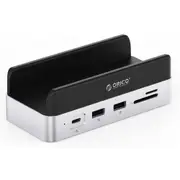 Orico MiniDock Vertical Mac Mini 4 Dock Stand with builit in 4TB SSD - ( Dock Stand Only , Mac Mini not incluede ) [ORICO-VSP10-4T-SV-EP]