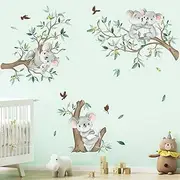 [decalmile] Wall Sticker Koala Tree Wall Sticker Koala Bear Animals Tree Wall Sticker Baby Room Nursery Bedroom Wall Decoration