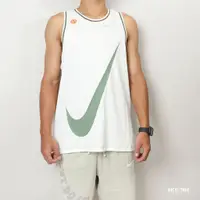 在飛比找蝦皮商城優惠-NIKE JUST DO IT TANK 米白綠 大勾 縫線