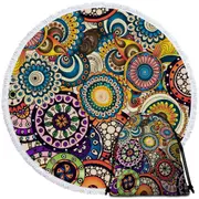 Multi Colored Little Mandalas Beach Towel