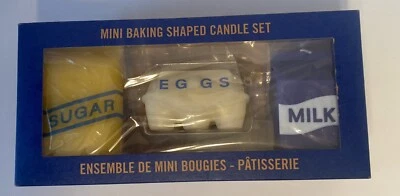 New Urban Outfitters Candle Set Mini Baking Shaped Set Of 3 Sugar Eggs & Milk