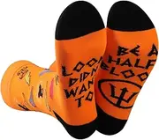 [LEVLO] 1 Pair Witchy Aesthetic Stocking I Didn’t Want To Be A Half Blood Crew Socks Feminine Power Mythical Gift for Bookish