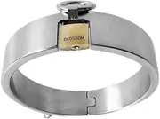 Metal Bondage Collar O-Ring, Stainless Steel SM Collars Choker Neck Restraint with Lock and Key, Collar Restraint Erotic Sex Toys for Couples Women(Männer Innen Ø 13.6CM)