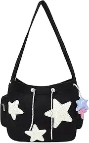 [Generic] Cute Messenger Bag,Star Pattern Shoulder Hobo Tote | Portable Star Shoulder Purse, Shopping Bag With Large Capacity for Adults